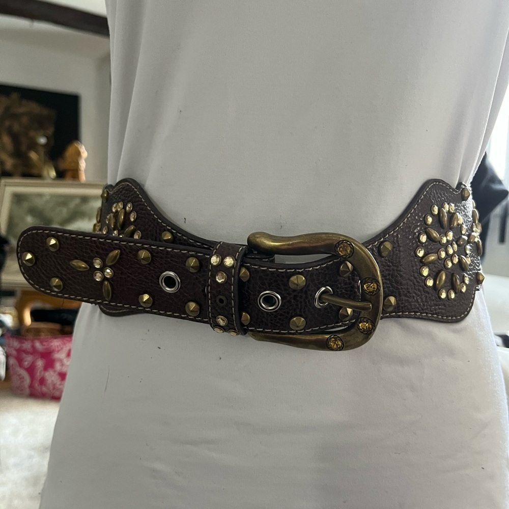 Kathy Van Zeeland studded belt